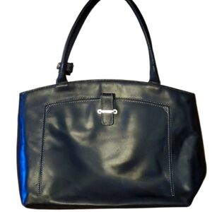 Prune‎ Black Bovine Leather Shoulder Bag